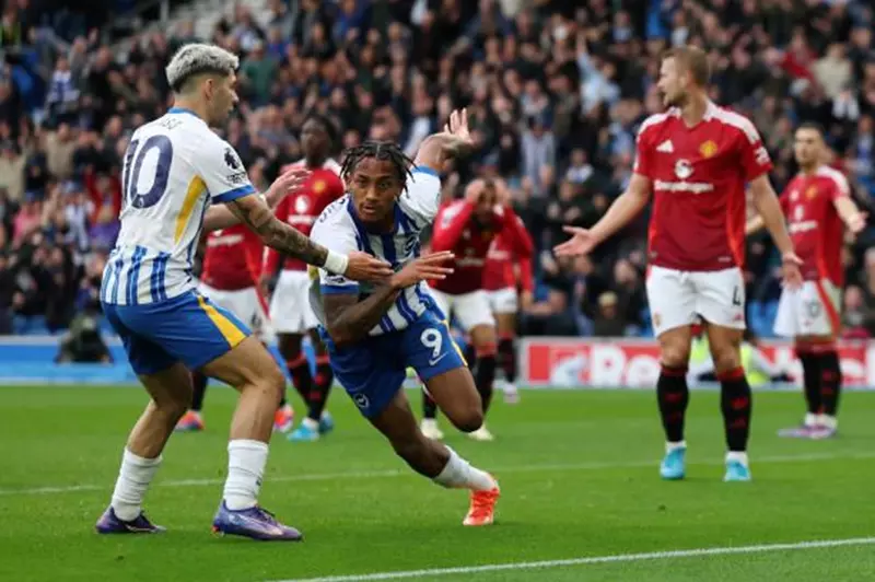 احتفال جواو بيدرو مهاجم برايتون